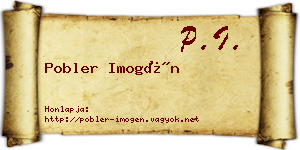 Pobler Imogén névjegykártya